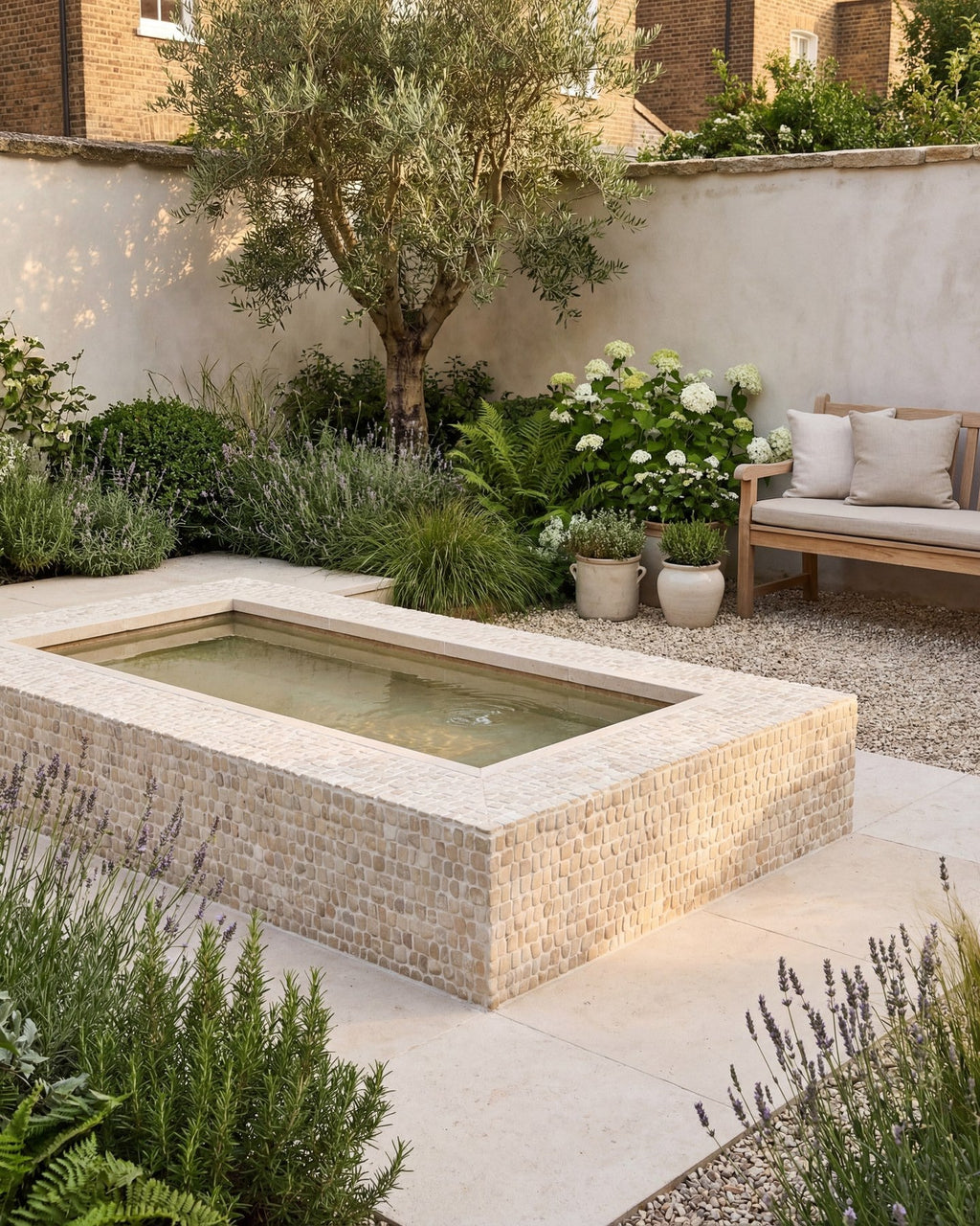 Ca’ Pietra Enso Cobble Mosaic Strip Sand — official gallery image 1