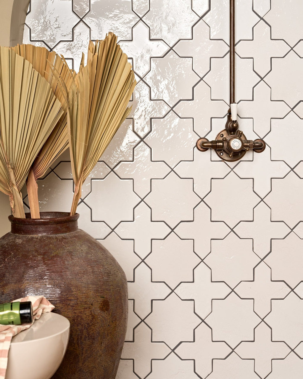 Ca’ Pietra Fez Porcelain Cross White — official gallery image 1