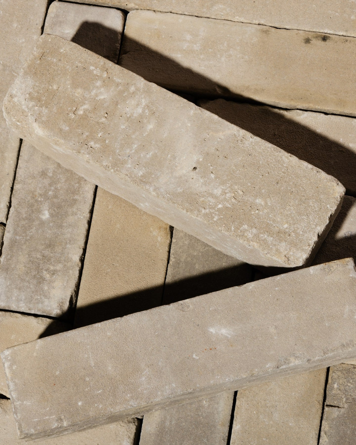 Ca’ Pietra Flanders Buff Tumbled Clay Pavers — official gallery image 1
