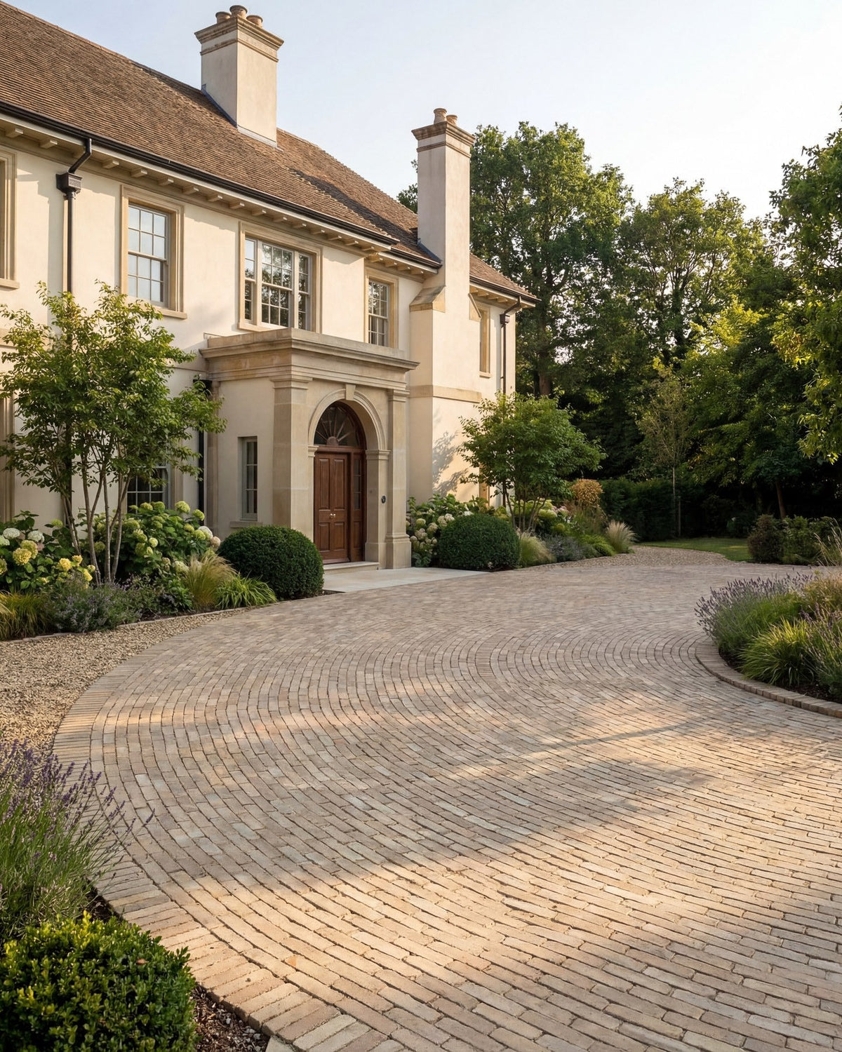 Ca’ Pietra Flanders Buff Tumbled Clay Pavers — official gallery image 2