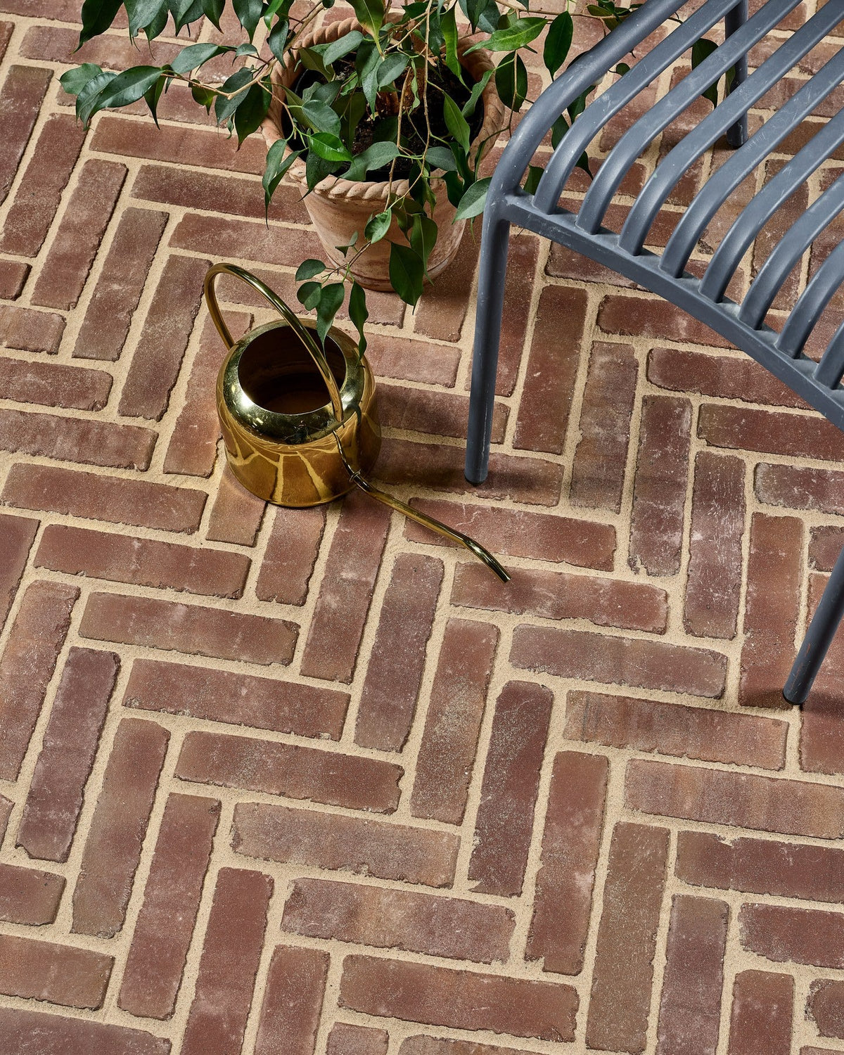 Ca’ Pietra Flanders Warm Russet Tumbled Clay Pavers — official gallery image 3