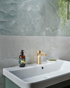 Ca’ Pietra Illusion Whisper Onyx Porcelain Polished Lagoon — official gallery image 4