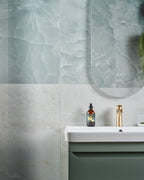 Ca’ Pietra Illusion Whisper Onyx Porcelain Polished Mist — official gallery image 4
