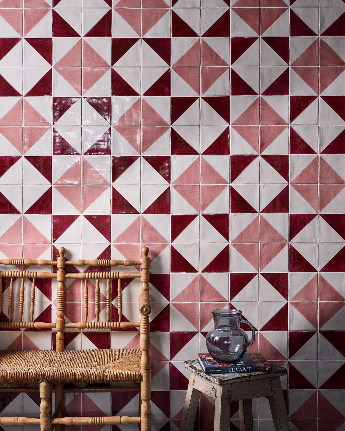 Ca’ Pietra STUDIO Jamboree Handpainted Ceramic Coral Tri — official gallery image 3