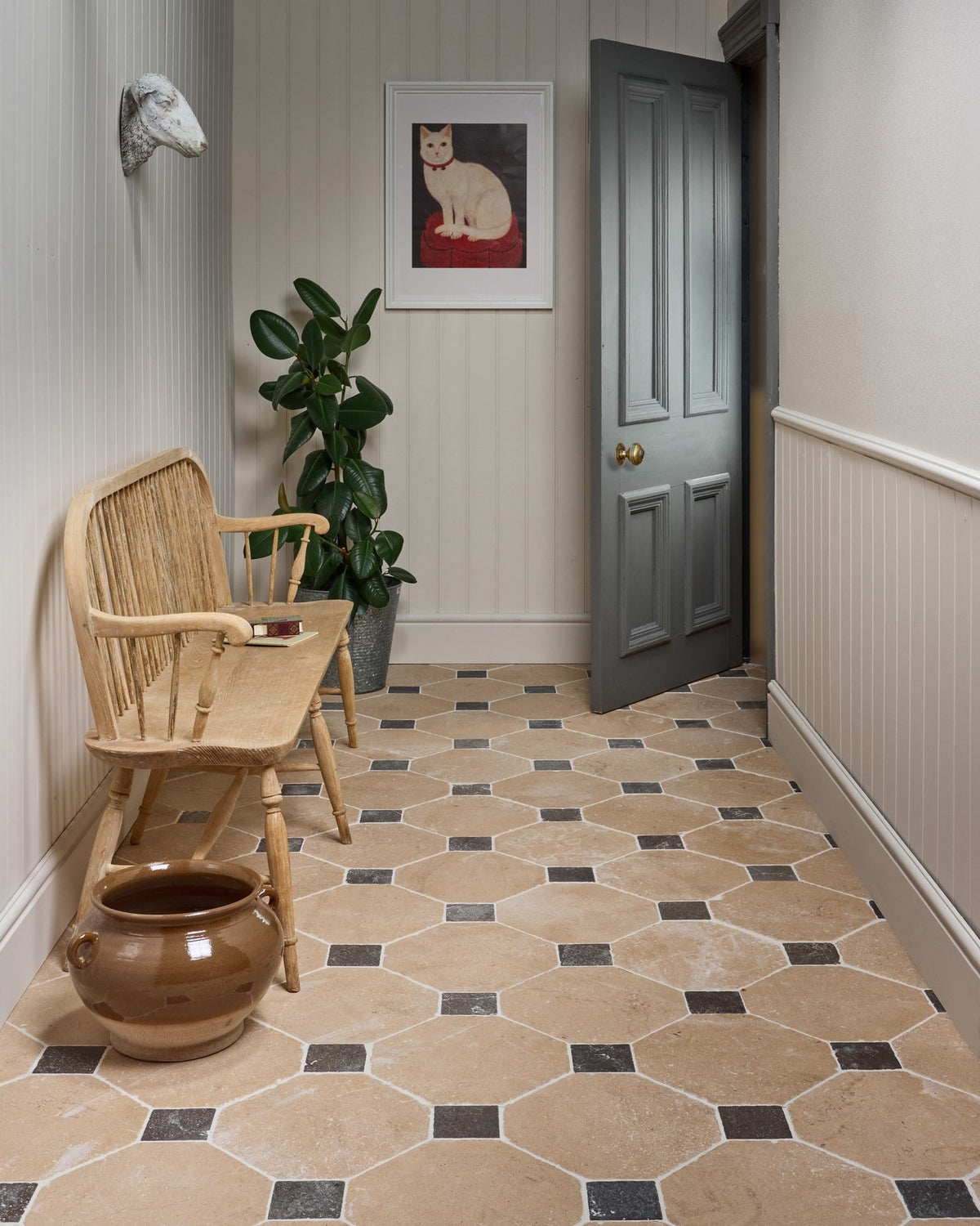 Ca’ Pietra Lacock Limestone Heritage Finish Octagons & Hazlebury Cabochons — official gallery image 3