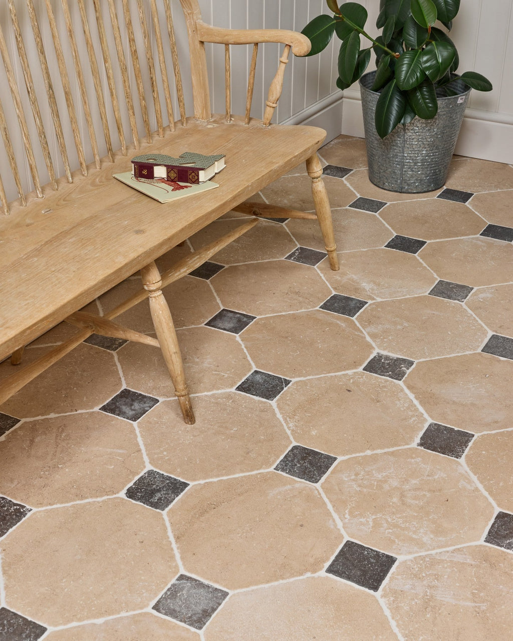 Ca’ Pietra Lacock Limestone Heritage Finish Octagons & Hazlebury Cabochons — official gallery image 5