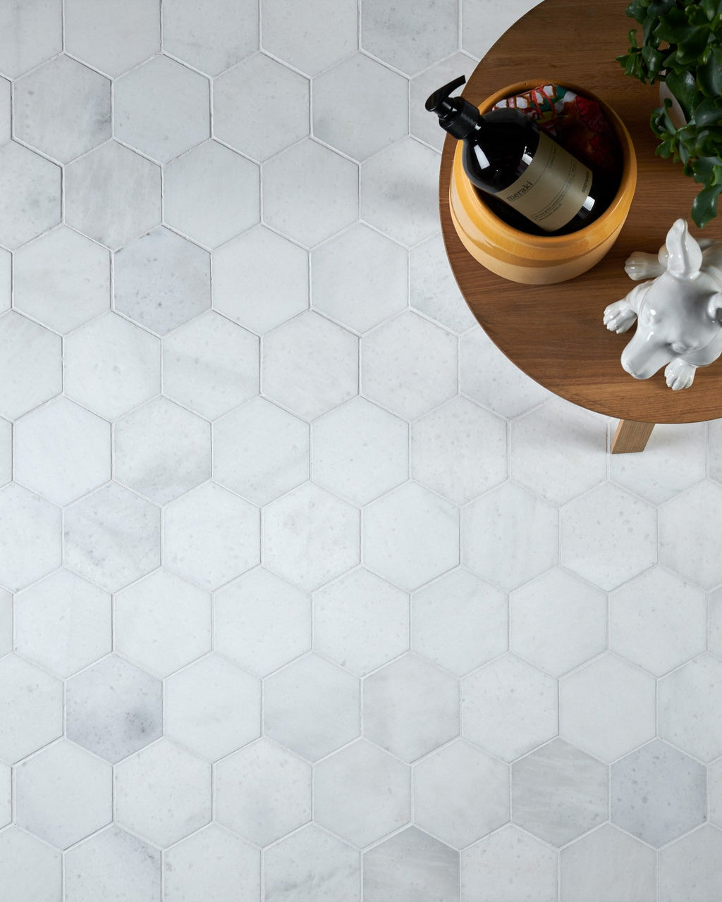 Ca’ Pietra Long Island Marble Honed Finish Large Hexagon — official gallery image 6