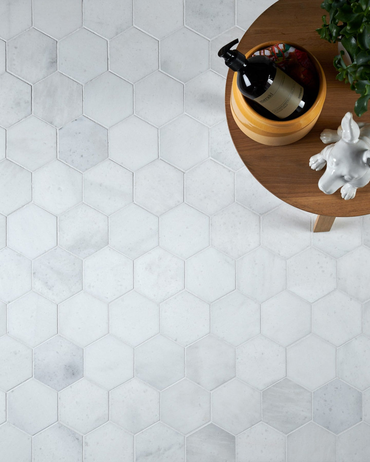 Ca’ Pietra Long Island Marble Honed Finish Large Hexagon — official gallery image 6