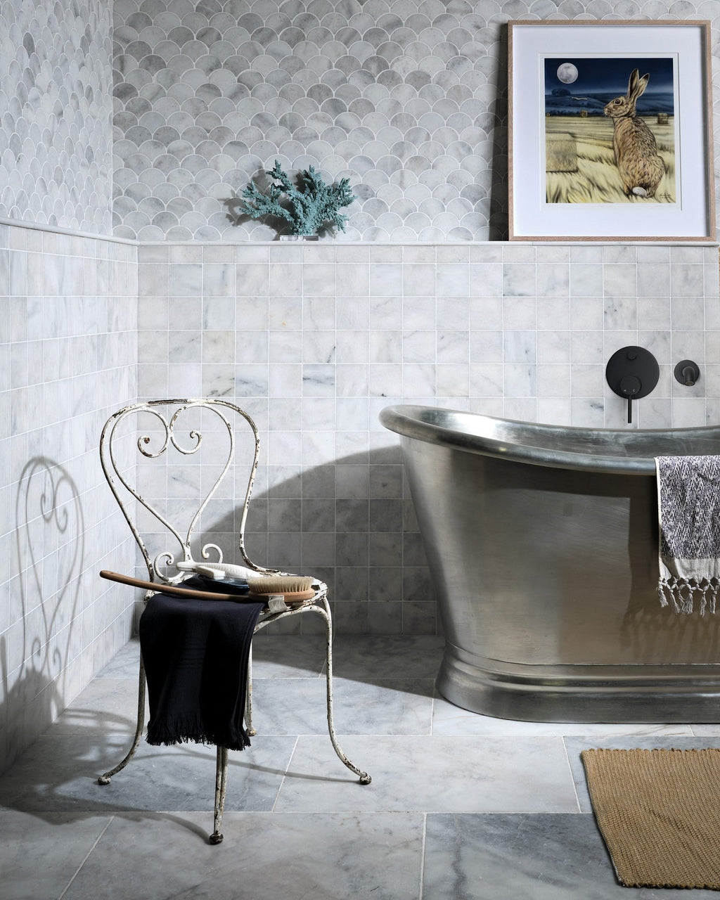 Ca’ Pietra Long Island Marble Honed Finish Scallop — official gallery image 3