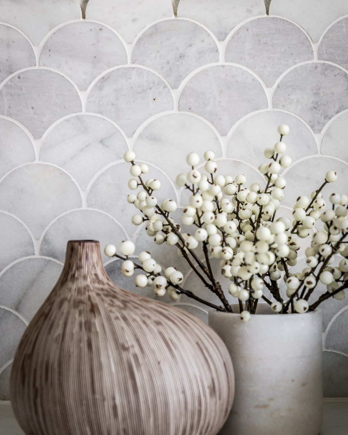 Ca’ Pietra Long Island Marble Honed Finish Scallop — official gallery image 4