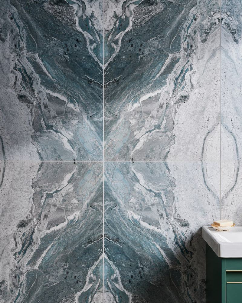 Ca’ Pietra Magnifique Porcelain Ocean Bookmatched — official gallery image 1