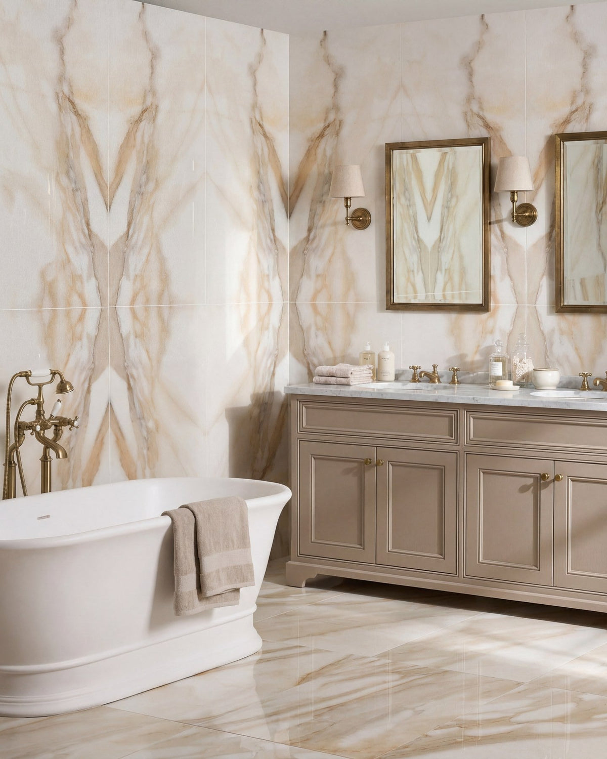 Ca’ Pietra Magnifique Porcelain Oro Bookmatched — official gallery image 1