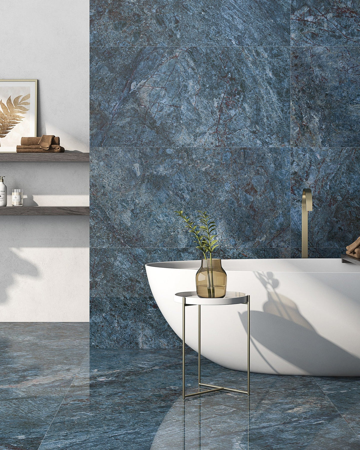 Ca’ Pietra Marble Luxe Porcelain Azzuro — official gallery image 3