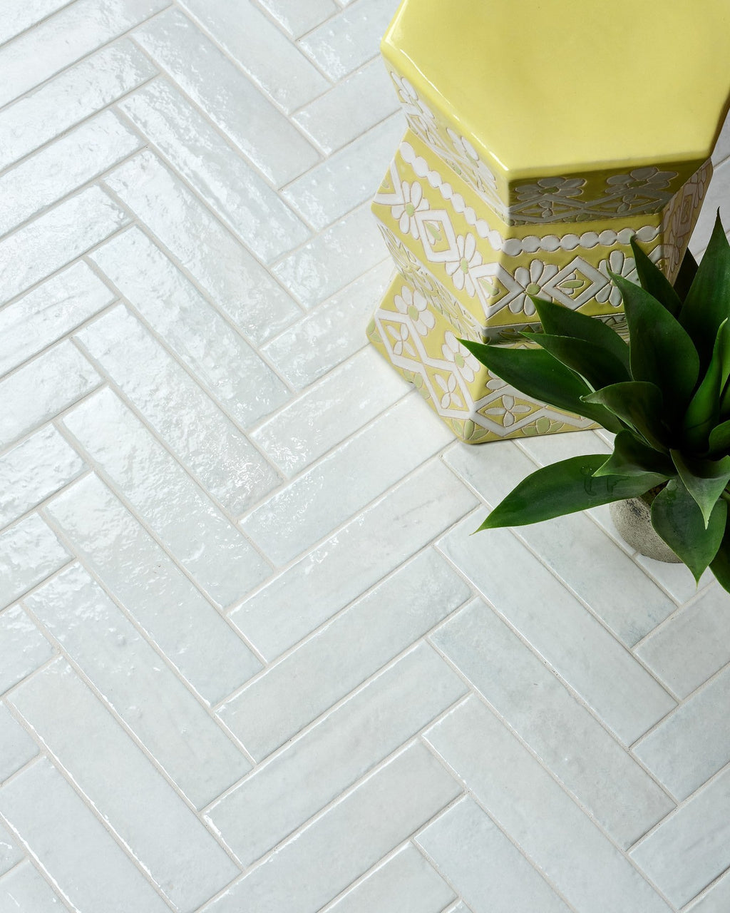 Ca’ Pietra Marlborough Porcelain Parquet Cotton White Gloss — official gallery image 3