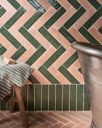 Ca’ Pietra Marlborough Porcelain Parquet Forest Green Gloss — official gallery image 7