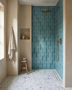 Ca’ Pietra Medina Brick Porcelain Aqua — official gallery image 1