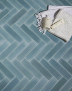 Ca’ Pietra Medina Brick Porcelain Aqua — official gallery image 2