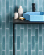 Ca’ Pietra Medina Brick Porcelain Aqua — official gallery image 3