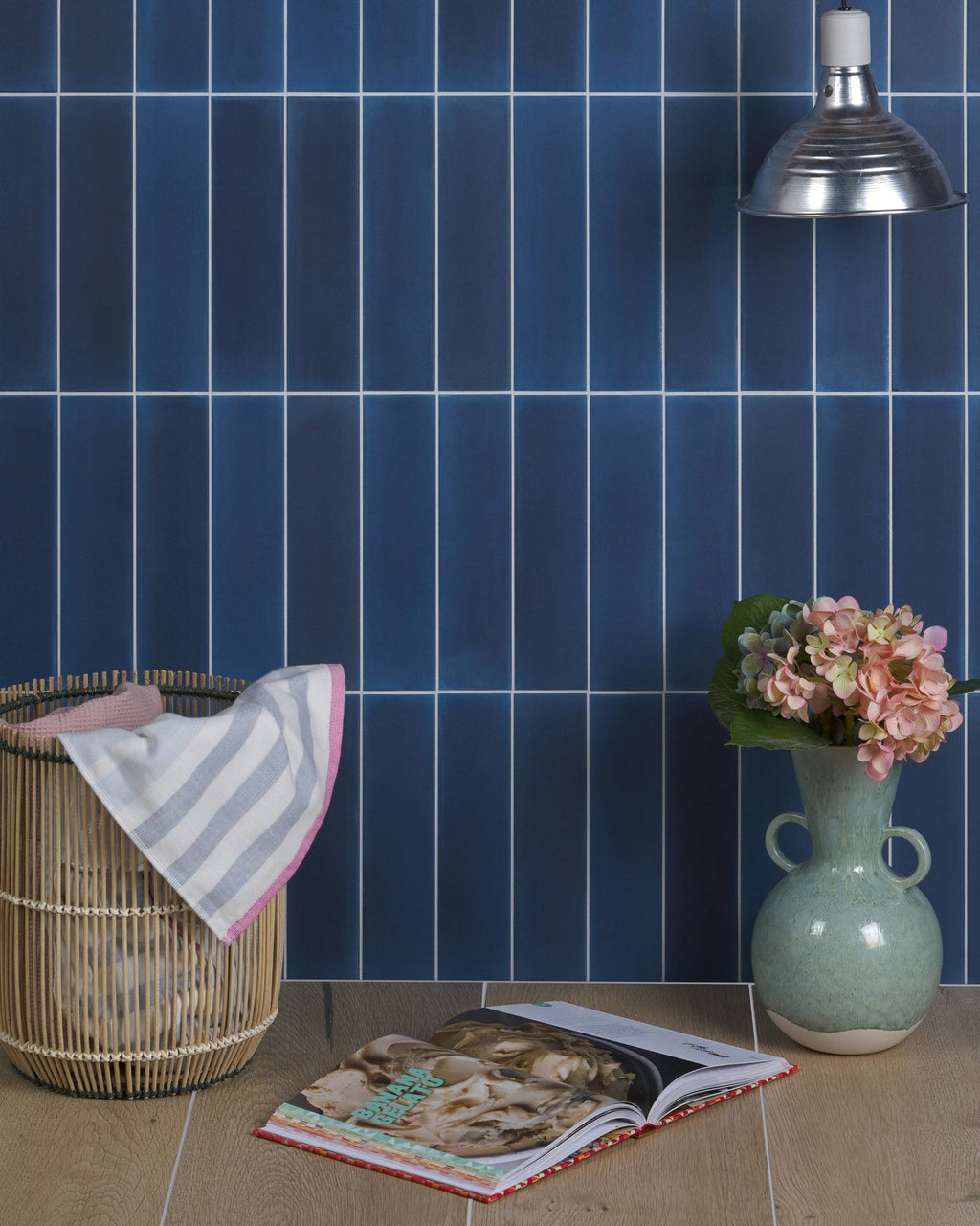 Ca’ Pietra Medina Brick Porcelain Navy Blue — official gallery image 1