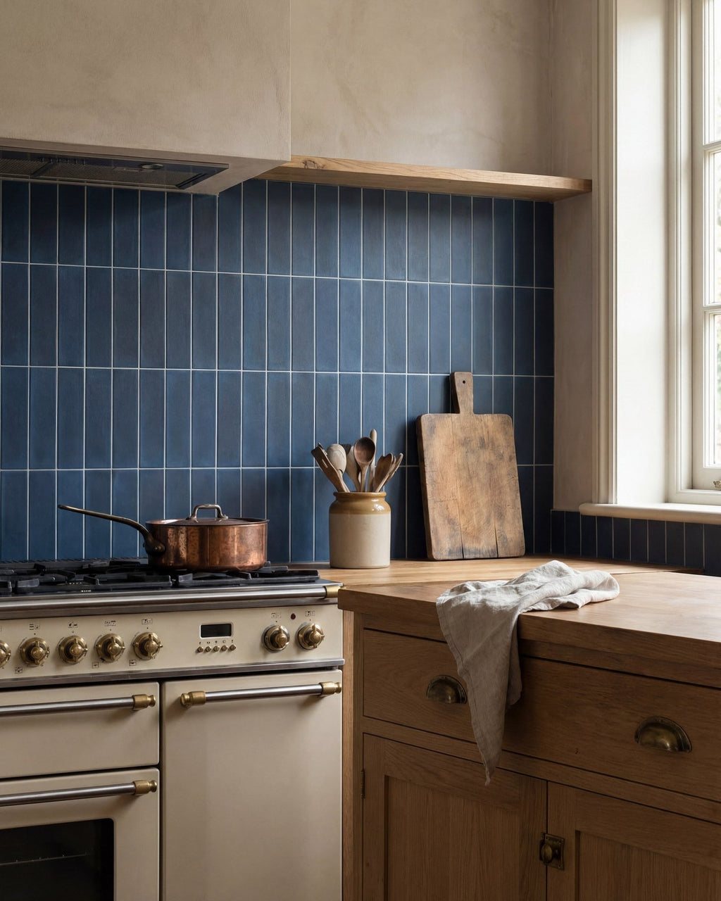 Ca’ Pietra Medina Brick Porcelain Navy Blue — official gallery image 2