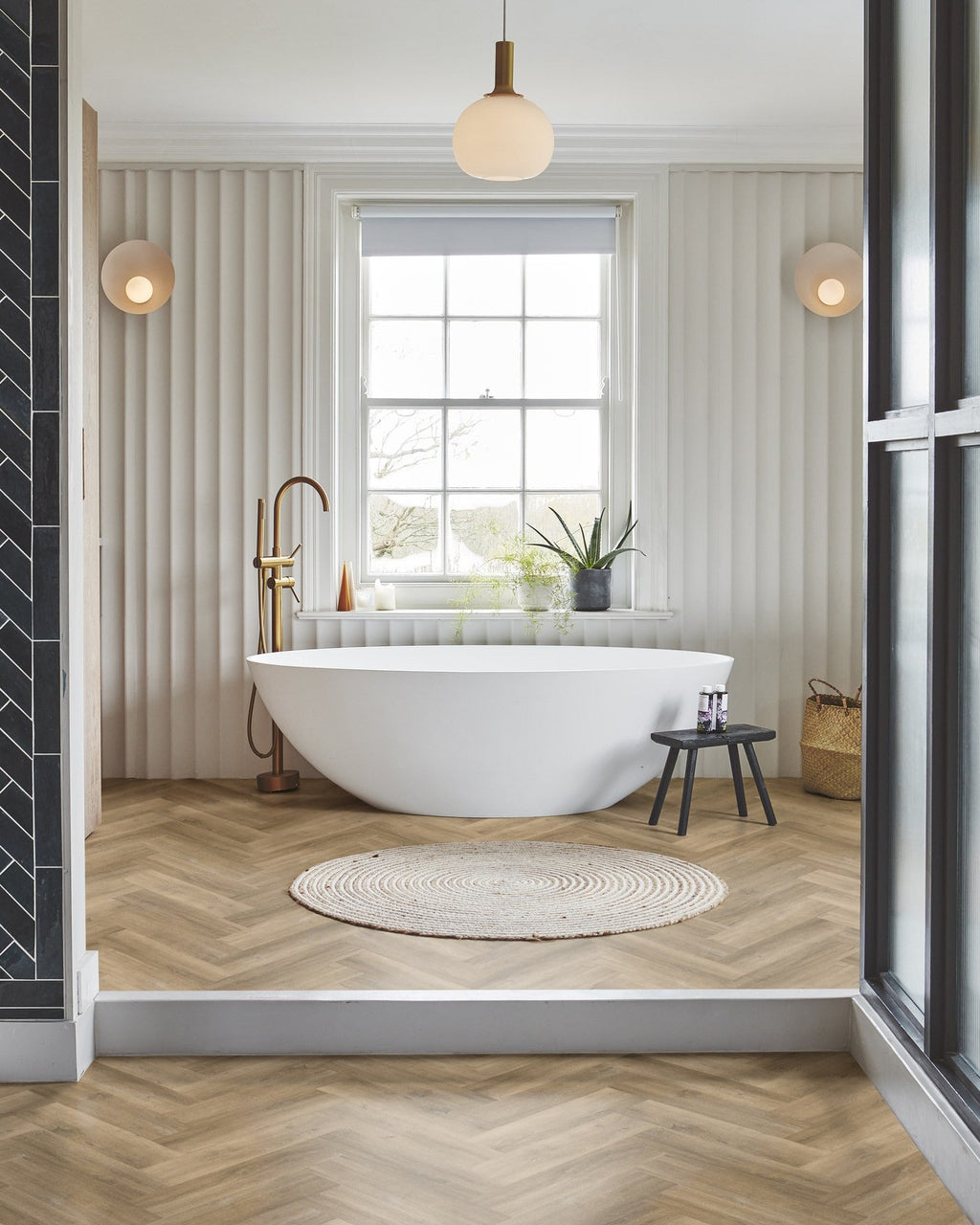 Ca’ Pietra Burley Minérale Herringbone Click Tile — official gallery image 1