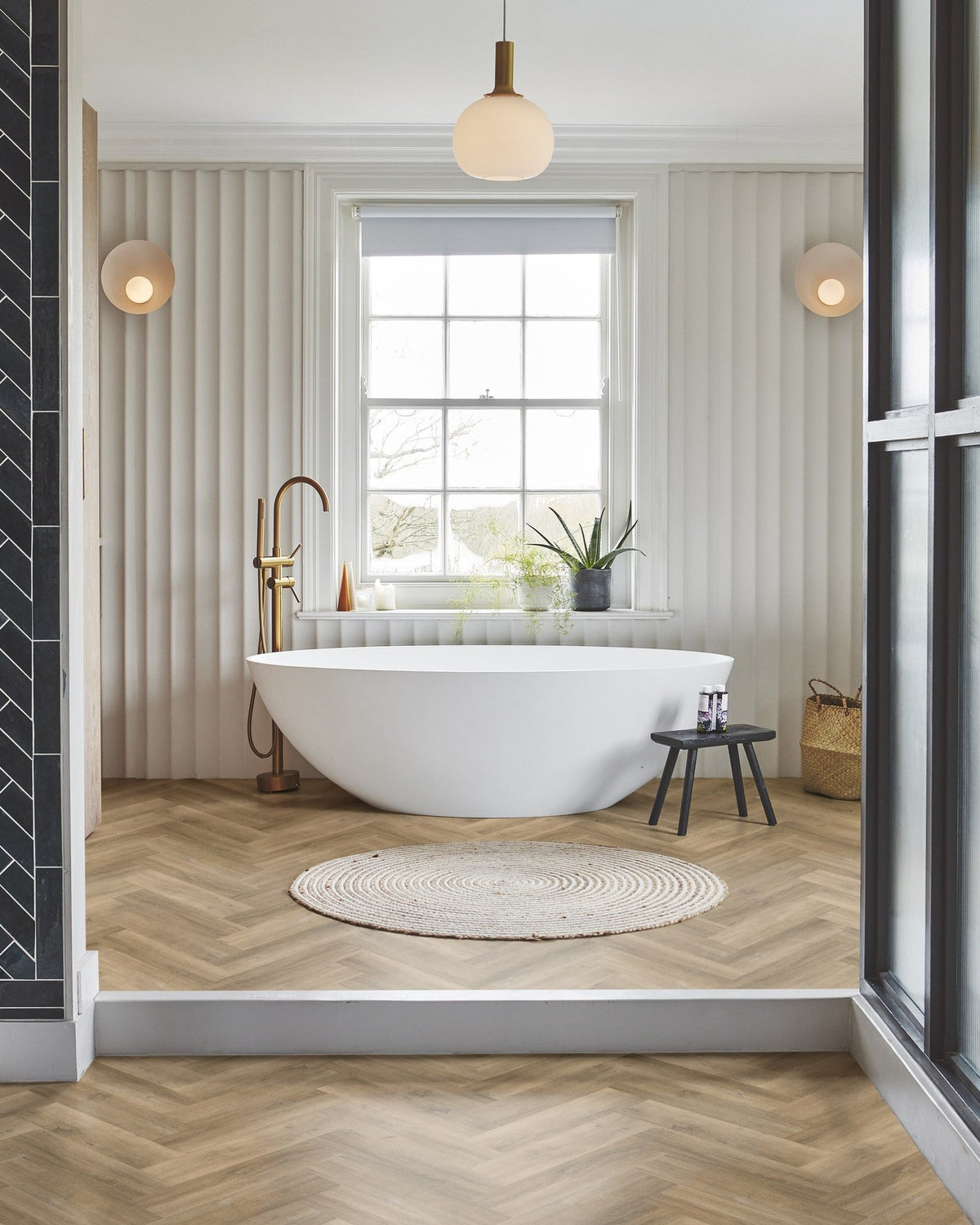 Ca’ Pietra Burley Minérale Herringbone Click Tile — official gallery image 1