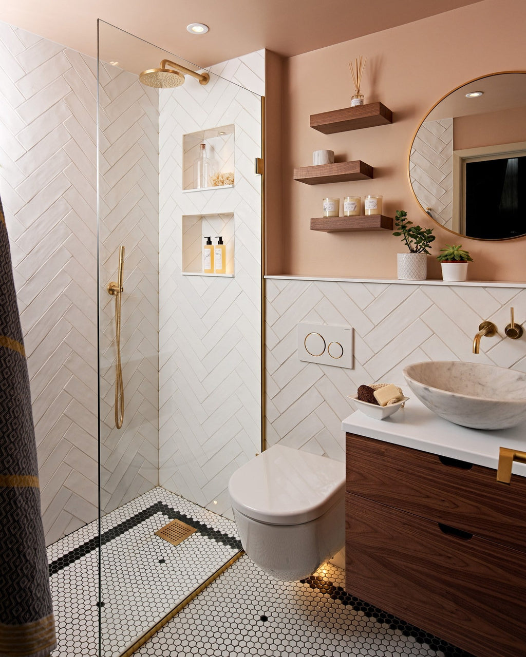 Ca’ Pietra Mono Hex Porcelain Mosaic Blanc — official gallery image 2