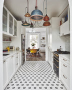 Ca’ Pietra Mono Hex Porcelain Mosaic Daisy — official gallery image 1