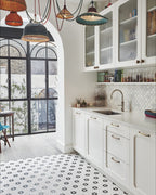 Ca’ Pietra Mono Hex Porcelain Mosaic Daisy — official gallery image 2
