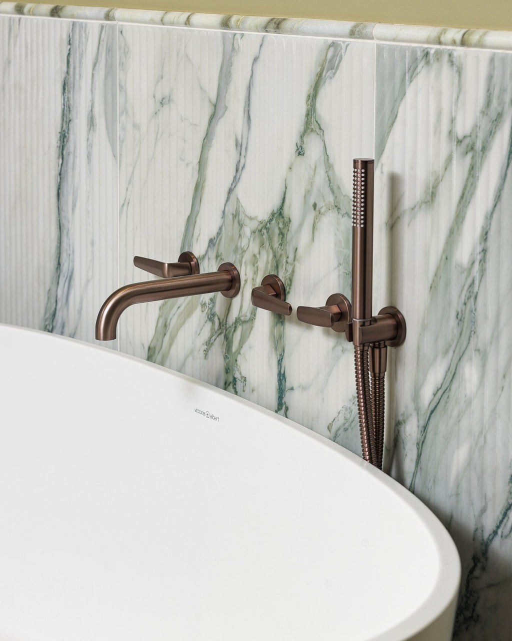 Ca’ Pietra Palm Springs Porcelain Cerulean Fluted — official gallery image 6