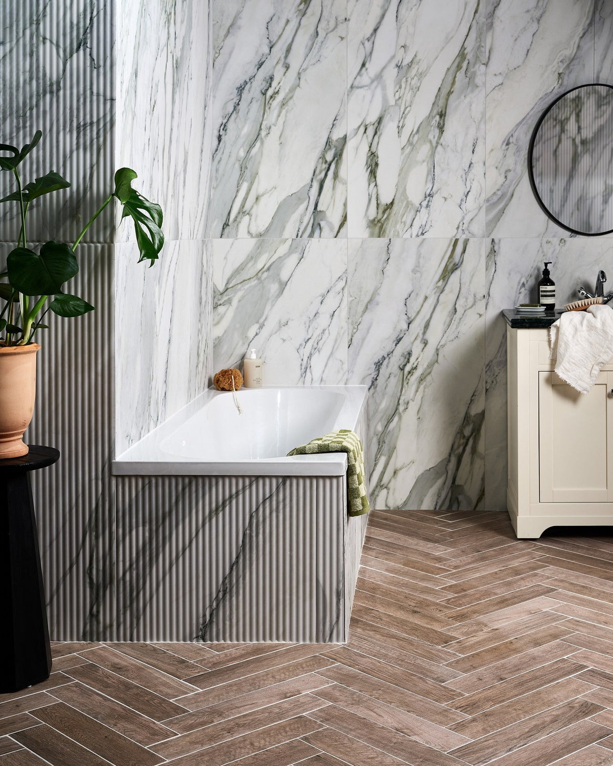 Ca’ Pietra Palm Springs Porcelain Cerulean Plain — official gallery image 1