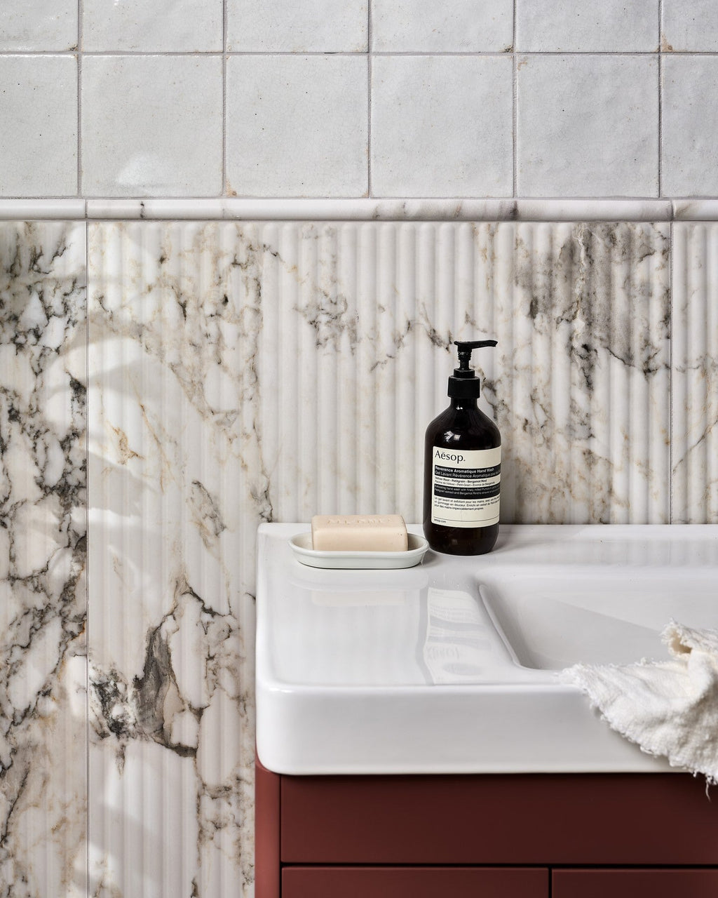 Ca’ Pietra Palm Springs Porcelain Italiana Fluted — official gallery image 1