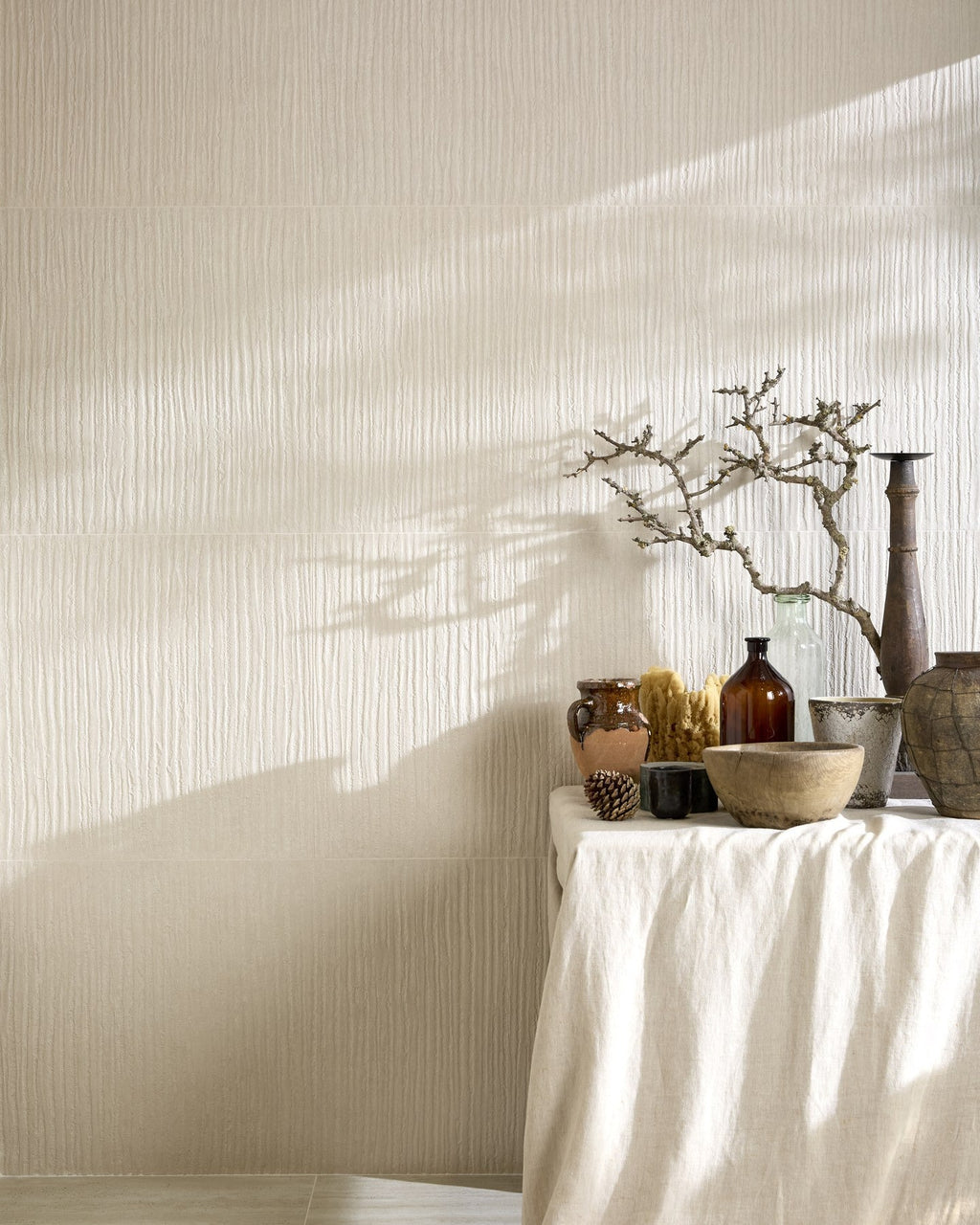 Ca’ Pietra Plastercraft Linea Mano Porcelain Ecru Textured — official gallery image 4