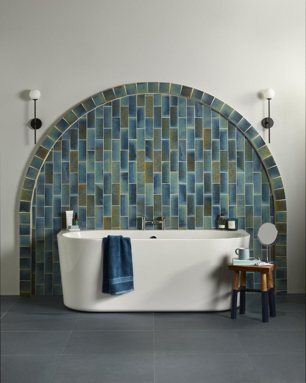Ca’ Pietra Pottery Porcelain Ocean Blue Brick — official gallery image 1