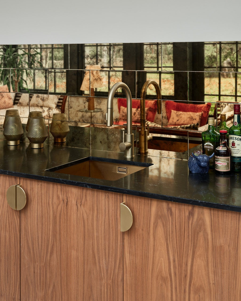 Ca’ Pietra Rococo Glass Mirror Brass — official gallery image 1