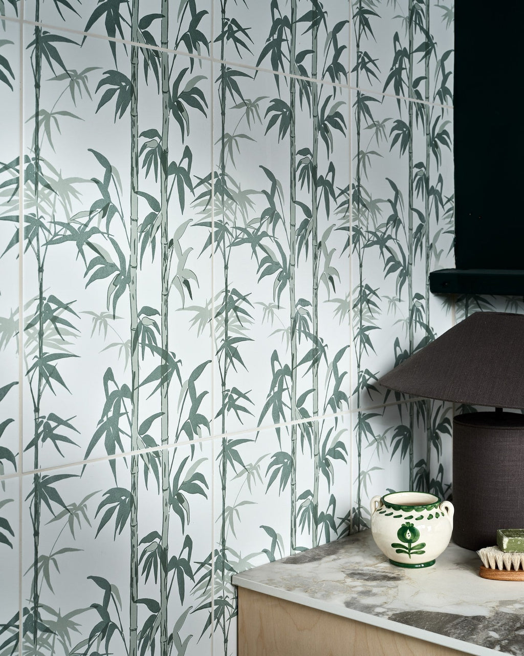 Ca’ Pietra Silk Screen Ceramic Lantau Bamboo Smoke Green — official gallery image 1