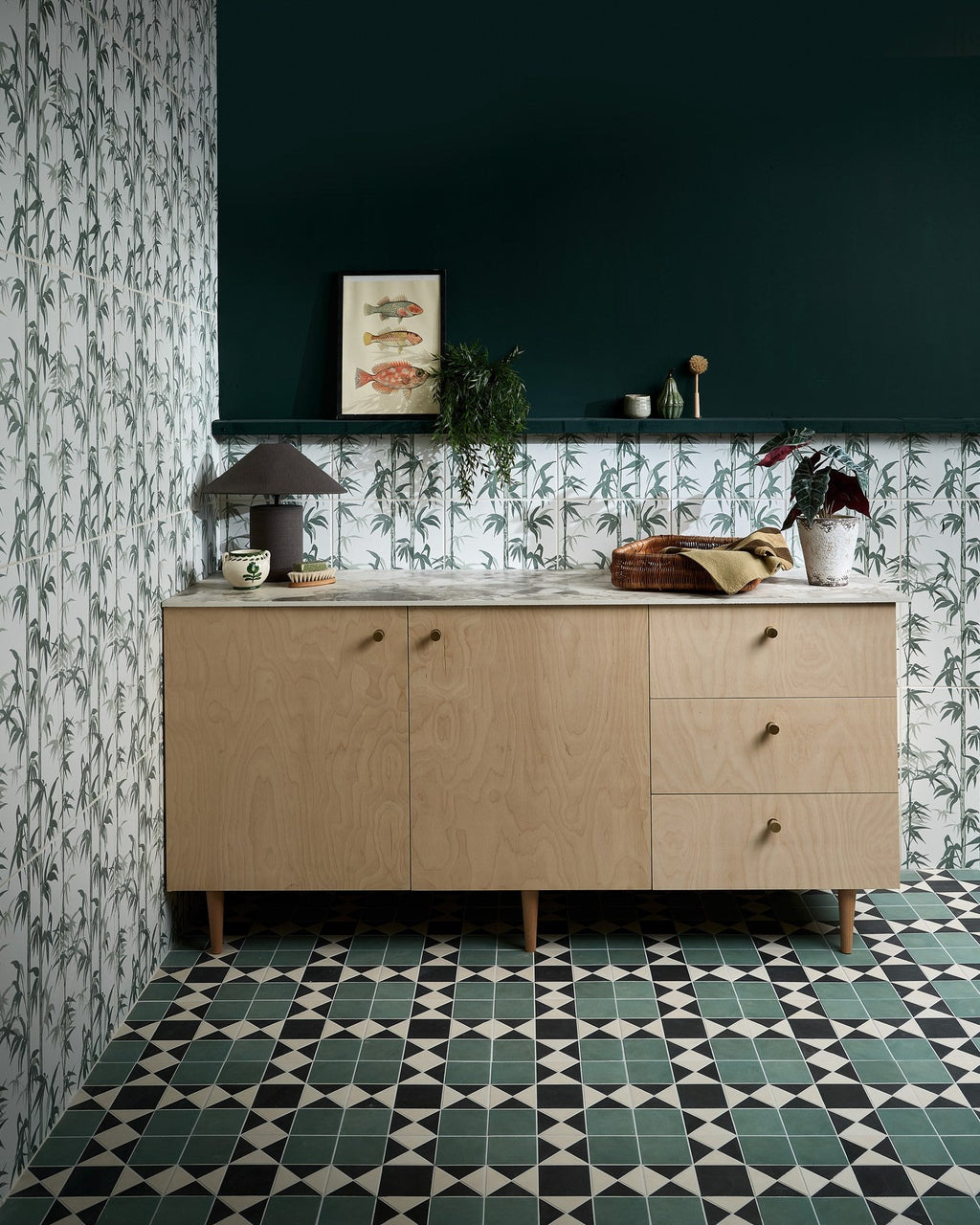 Ca’ Pietra Silk Screen Ceramic Lantau Bamboo Smoke Green — official gallery image 4
