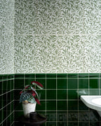 Ca’ Pietra Silk Screen Ceramic Willow Cottage Spring Leaf — official gallery image 1
