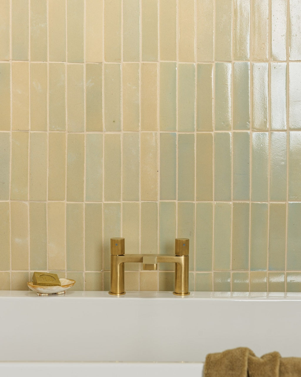 Ca’ Pietra Stone Glaze Ceramic Chambray Gloss Brick — official gallery image 8