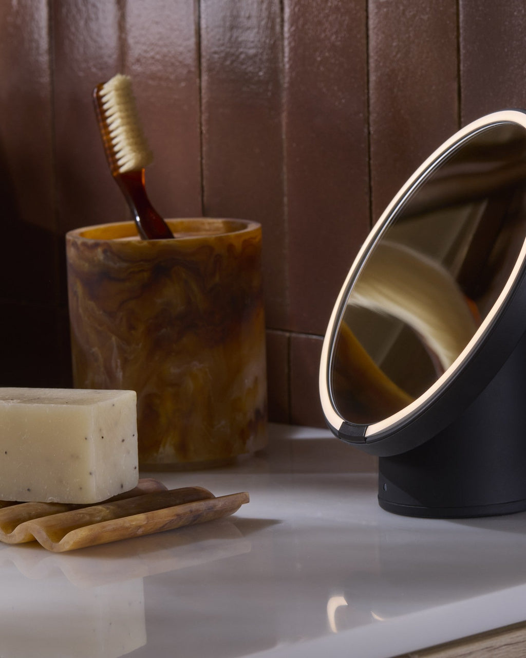Ca’ Pietra Stone Glaze Ceramic Cola Gloss Brick — official gallery image 12