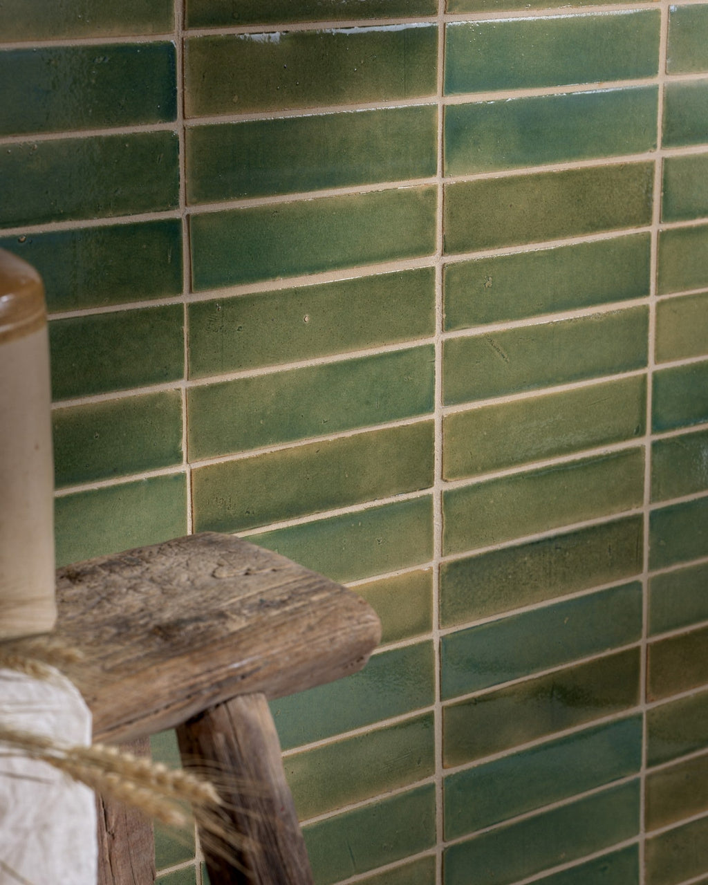 Ca’ Pietra Stone Glaze Ceramic Olive Leaf Gloss Brick — official gallery image 6