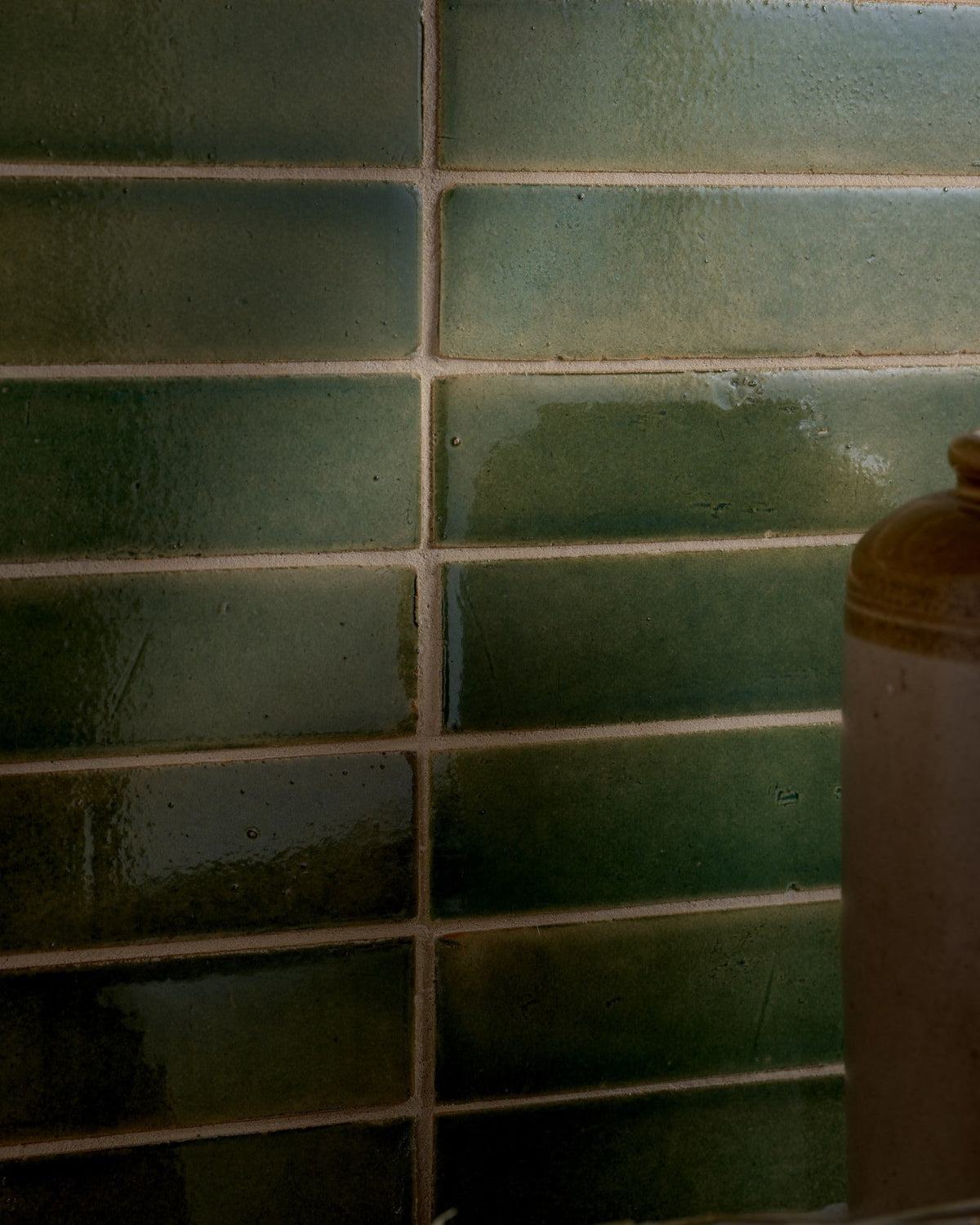 Ca’ Pietra Stone Glaze Ceramic Olive Leaf Gloss Brick — official gallery image 7