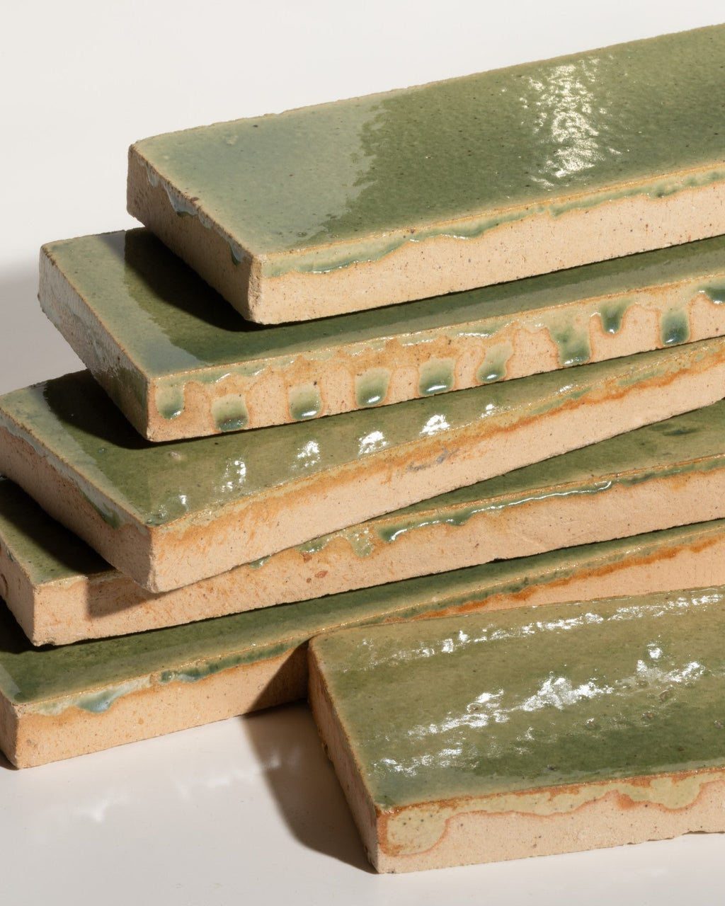 Ca’ Pietra Stone Glaze Ceramic Olive Leaf Gloss Brick — official gallery image 5