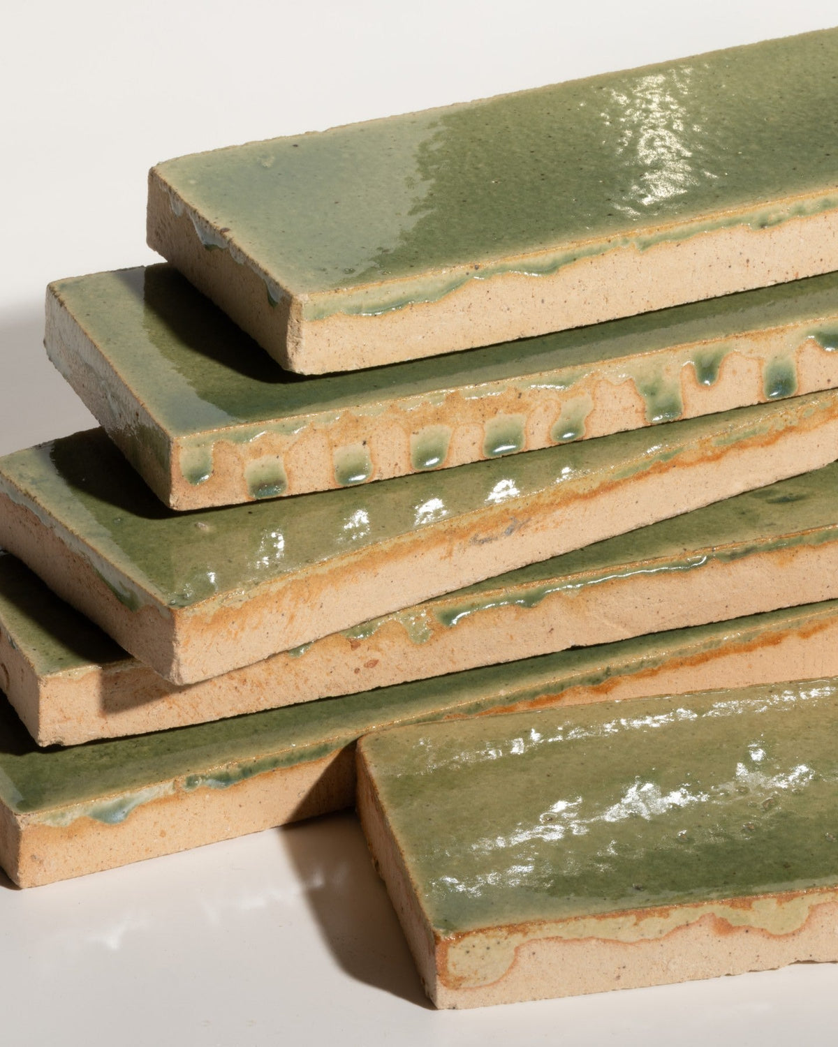 Ca’ Pietra Stone Glaze Ceramic Olive Leaf Gloss Brick — official gallery image 5