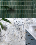 Ca’ Pietra Stone Glaze Ceramic Petrol Green Gloss Brick — official gallery image 4