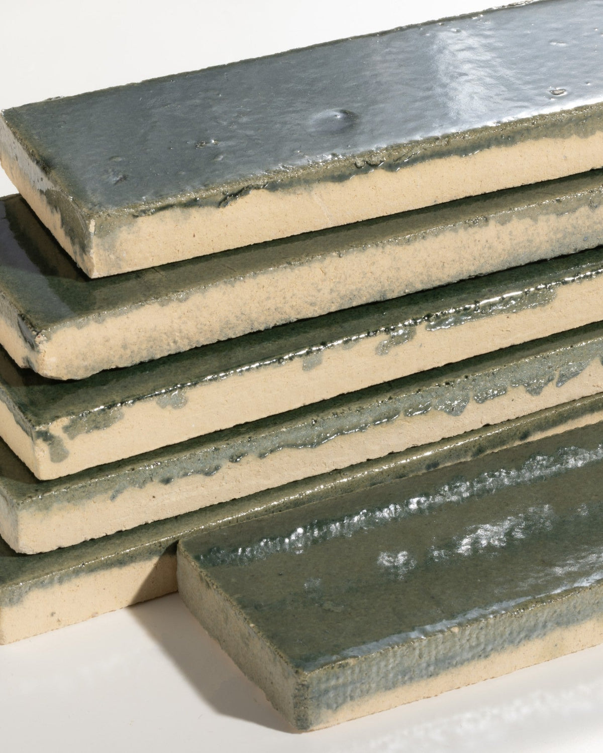 Ca’ Pietra Stone Glaze Ceramic Petrol Green Gloss Brick — official gallery image 5