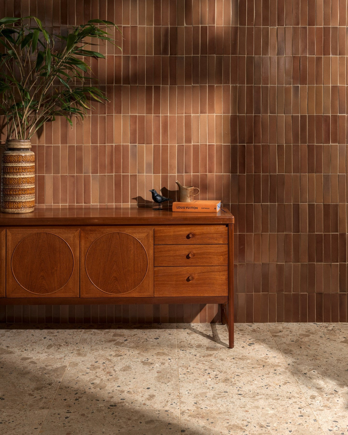 Ca’ Pietra Stone Glaze Ceramic Tan Gloss Brick — official gallery image 1