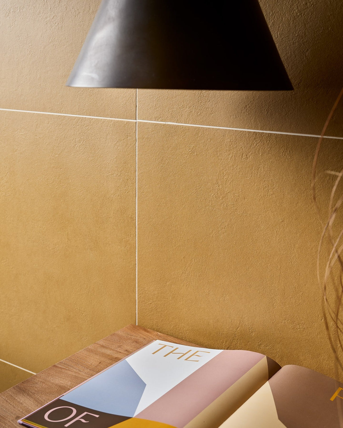 Ca’ Pietra Stucco Porcelain Textured Mustard — official gallery image 3