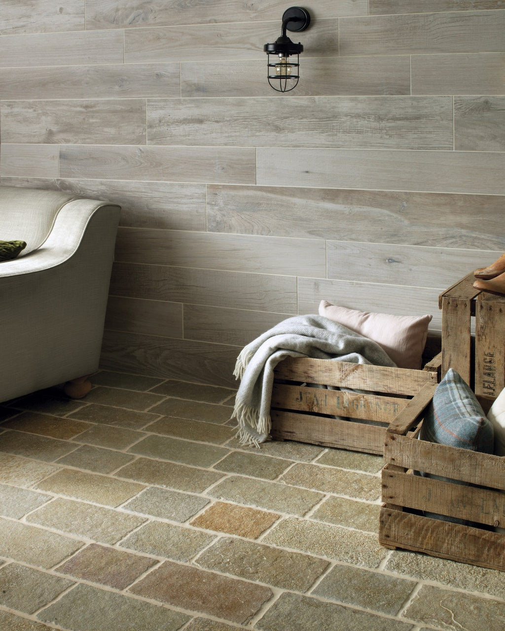 Ca’ Pietra Trusloe Limestone Cobble Seasoned Finish — official gallery image 3