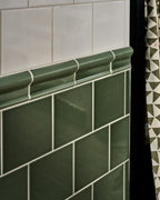 Ca’ Pietra Victorian Style™ Wall Ceramic Cabbage Green Dado — official gallery image 3